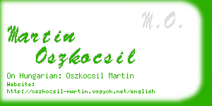 martin oszkocsil business card